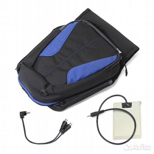 Сумка с подогревом на руль чёрно-синяя SM-12690-1