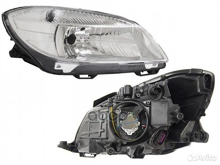 Фара skoda fabia/roomster 10-14 RH хром st66511