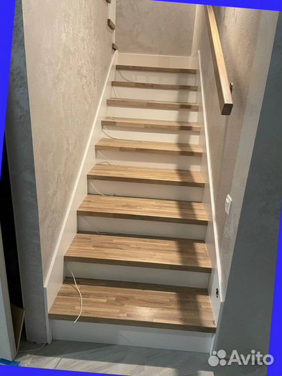 Отделка бетонной лестницы деревом