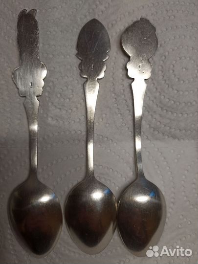 Чайные ложки мельхиор СССР. По сказке Колобок