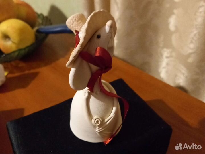 Колокольчики керамика. Крыска. Эмаль