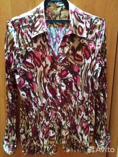 Шелковая блуза 48 50