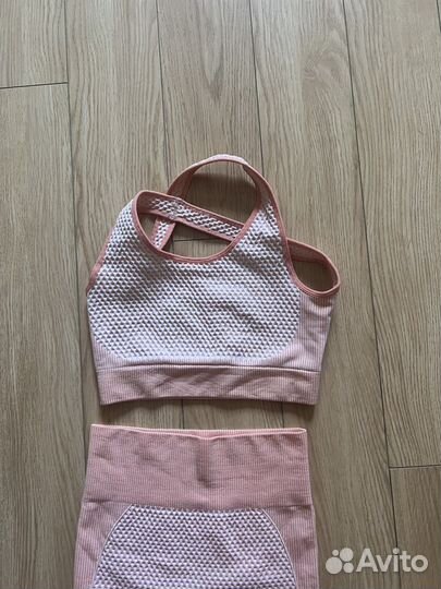 Спортивный костюм женский вафельный, бесшовный