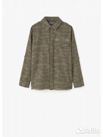 Рубашка военная Mango kids на мальчика
