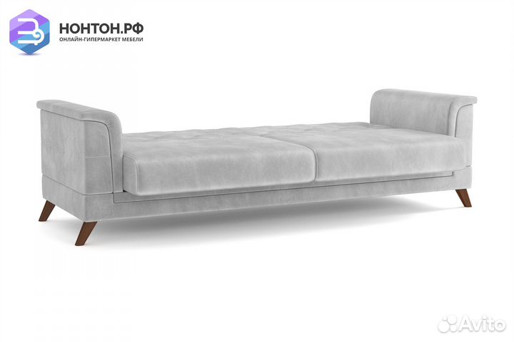 Диван книжка Амарант светло-серый