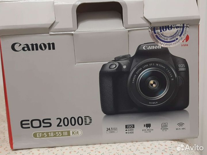 Фотоаппарат canon eos 2000 d