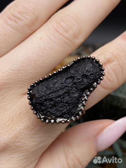 Безразмерное кольцо медь Тектит