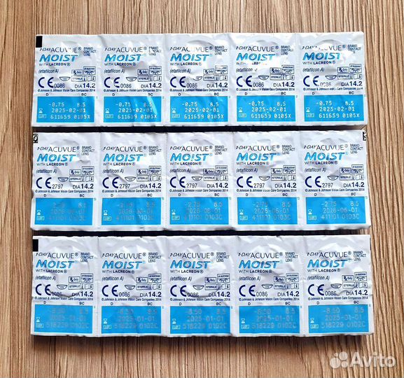 Линзы контактные acuvue moist 1 day