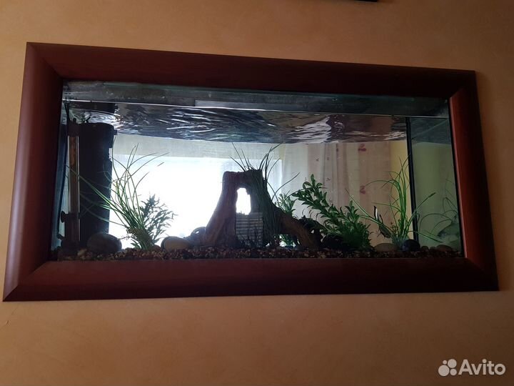Аквариум панорамный 160 литров с тумбой
