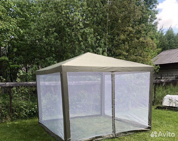 Тент, шатер для дачи 3х3 с антимоскитными сетками