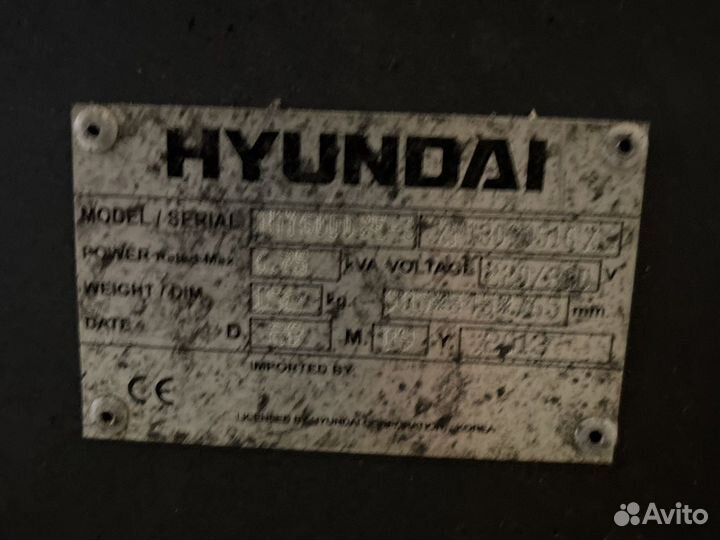Hyundai dhy6000se3 дизельный электро генератор
