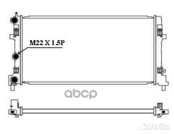 Радиатор системы охлаждения 34711008 Sakura