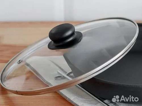 Крышка для сковороды/кастрюли 24 см,стеклянная