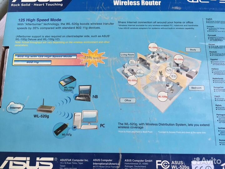 Рабочий Asus WL-520G роутер