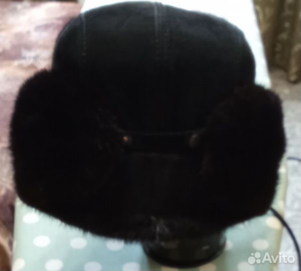 Мужская шапка - ушанка норковая