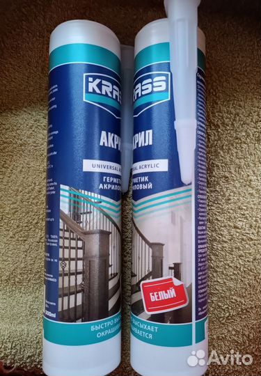 Герметик акриловый белый krass