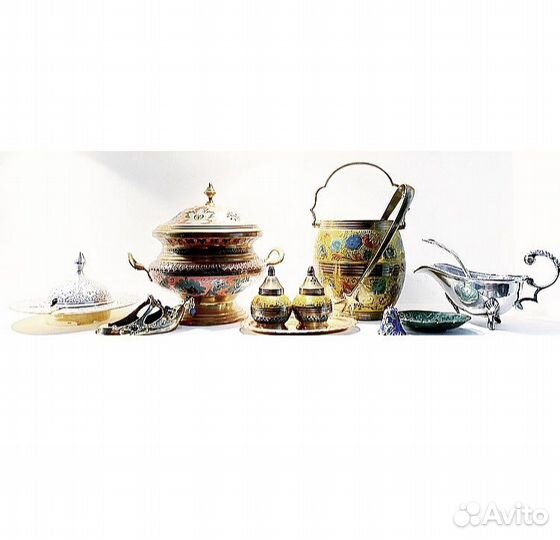 Вазы, ведро для льда,набор специй. Латунь. Индия