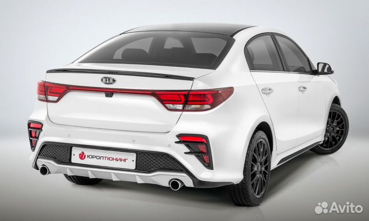 Раздвоенный глушитель Kia Rio 4