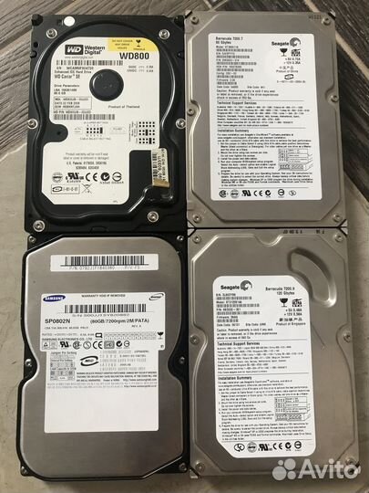 Жёсткие диски 3,5 80-500Гб SATA, IDE WD, Seagate