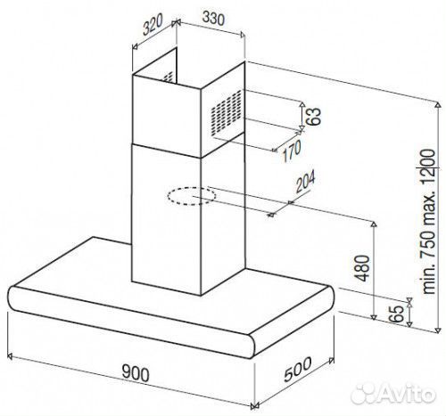 Вытяжка best arctic Нержавеющая сталь+ белое стекло 07L07101