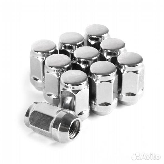 Комплект гаек 16шт. M12-1.5 конус серебро HEX19