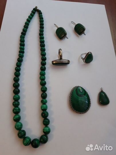 Бусы, серьги, кольца