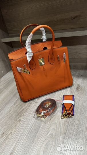 Сумка Hermes birkin 30 золото Натуральная кожа