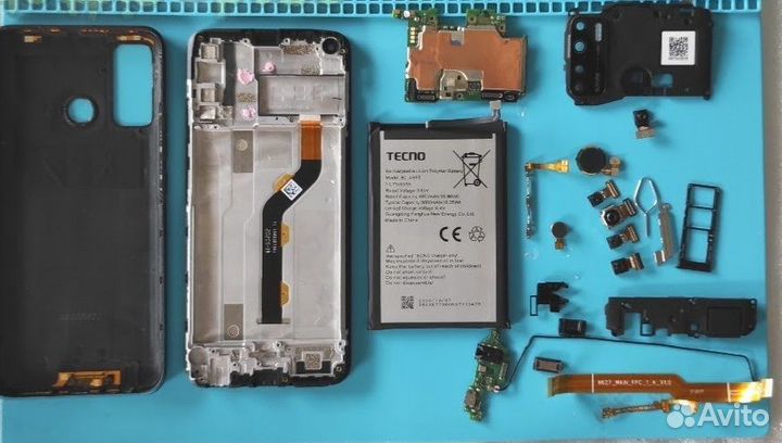 Телефон Tecno Spark 7 разбор запчасти