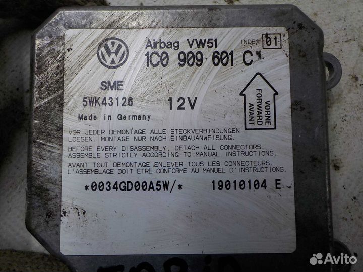 Блок air bag skoda fabia