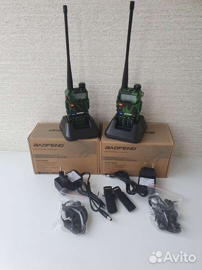 Комплект раций камуфляжных Baofeng UV-5R новый