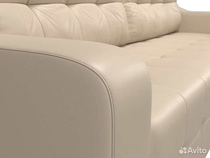 Диван прямой Лиссабон, экокожа, бежевый. Москва
