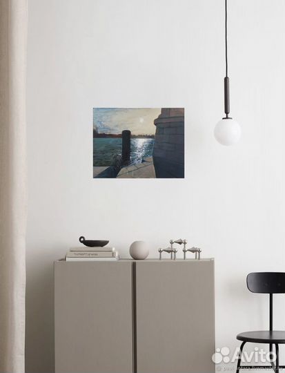 Картина акрилом Университетская набережная Спб