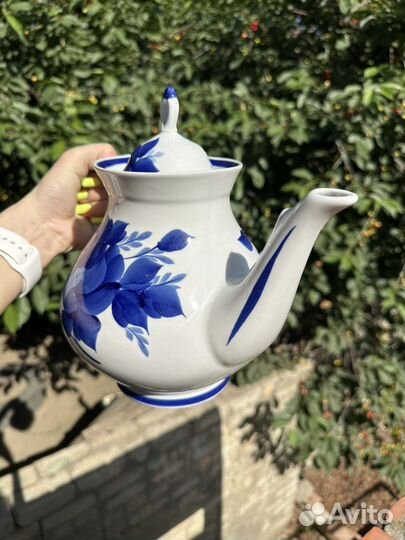 Чайник заварочный СССР гжель