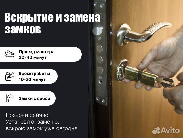 Замена Замков, Вскрытие замков 24/7, Вскрытие Авто