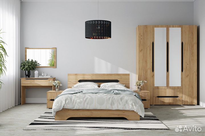 Вега Кровать 1.4 с ортопедическим основанием (Дуб