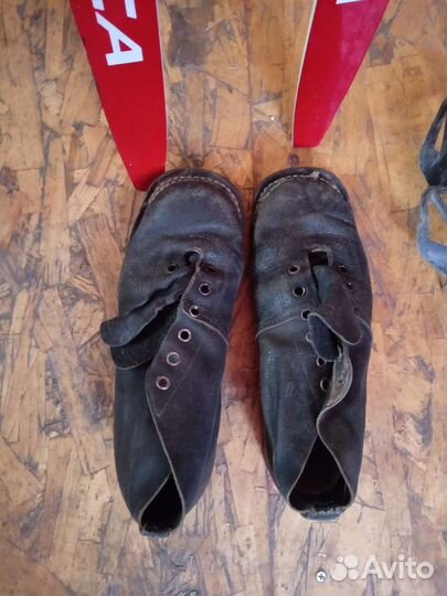 Лыжи беговые tisa с ботинками и палками