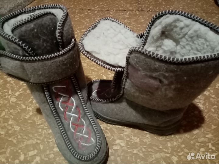 Валенки на резиновой подошве 38