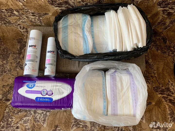 Подгузники для взрослых, пенка seni care