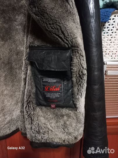 Кожаная куртка мужская 52 54 бу