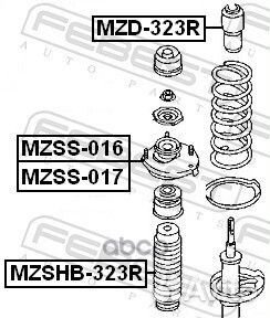Опора амортизатора задн левая mazda 323/familia
