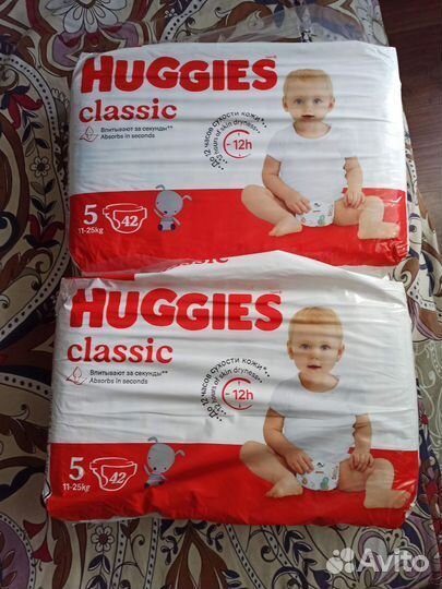 Подгузники памперсы huggies Classic 5