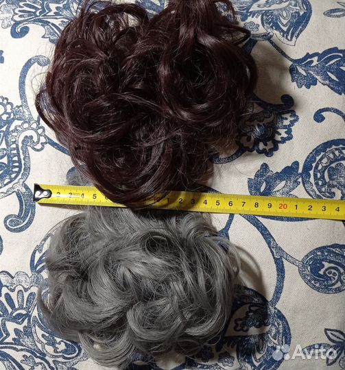 Резинка-шиньон пучок из искусственных волос