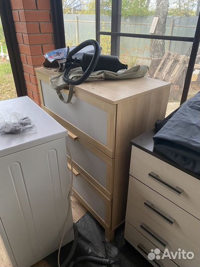 Двуспальная кровать с матрасом бу Икея