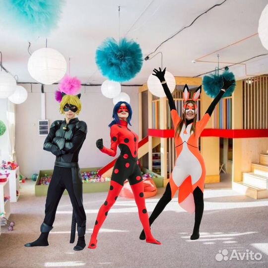 Леди баг,супер кот и Рина руж аниматоры