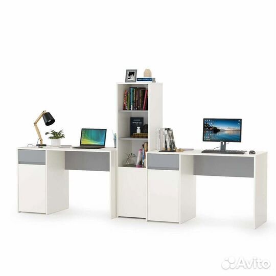 Стол для 2х детей Торонто, шкаф, комод, стеллаж