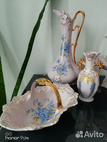 Чешский розовый фарфор