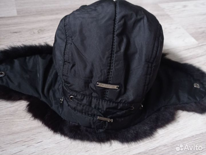 Шапка ушанка с натуральным мехом размер 56