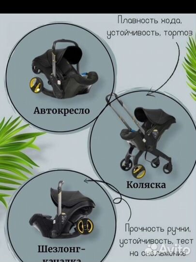 Коляска люлька и автокресло.4в доона