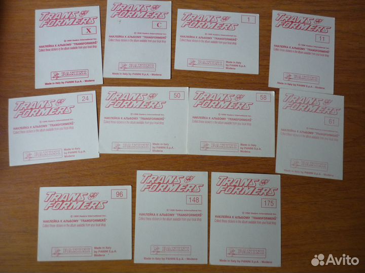 Наклейки panini Трансформеры