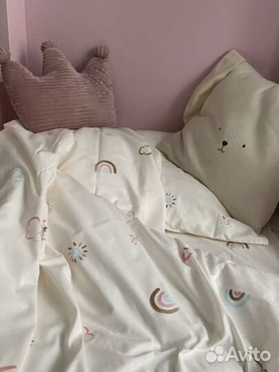Детское постельное белье с радугой новое как HM